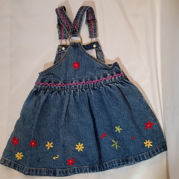 SZ. JET SET TODDLER DENIM COVERALL DRESS - Picture 2 of 4